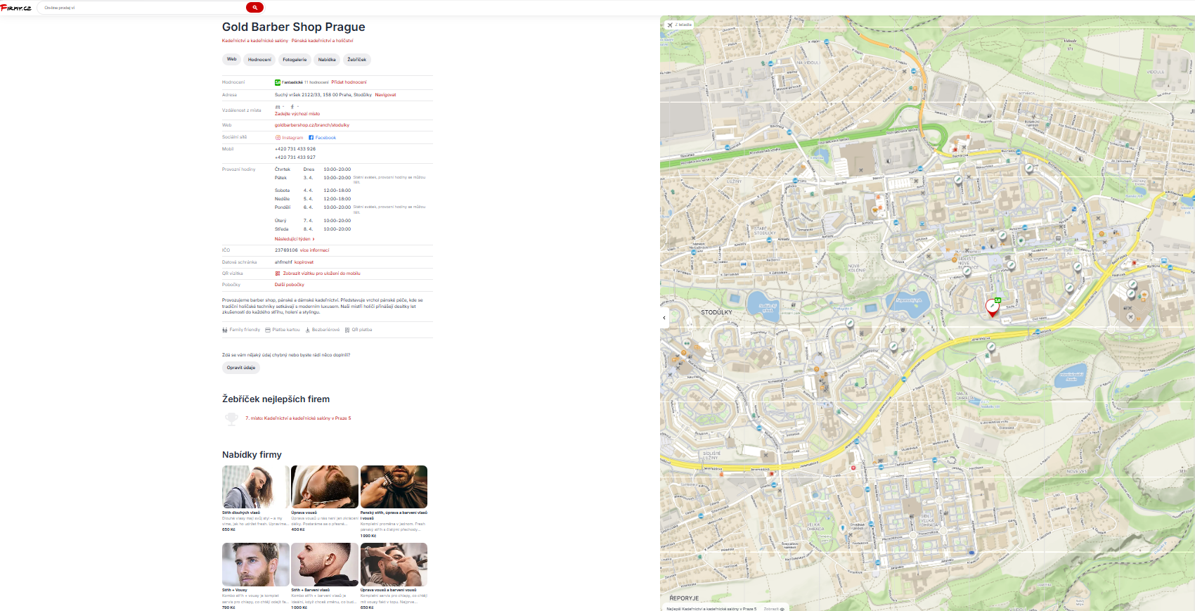 Barber Praha Stodulky Firmy